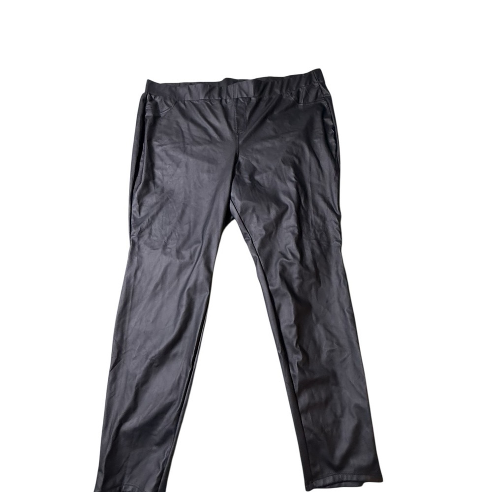 Torrid Plus Sz 4 Faux Leather Full Leggings High Rise Pull On Stretch Moto Goth
